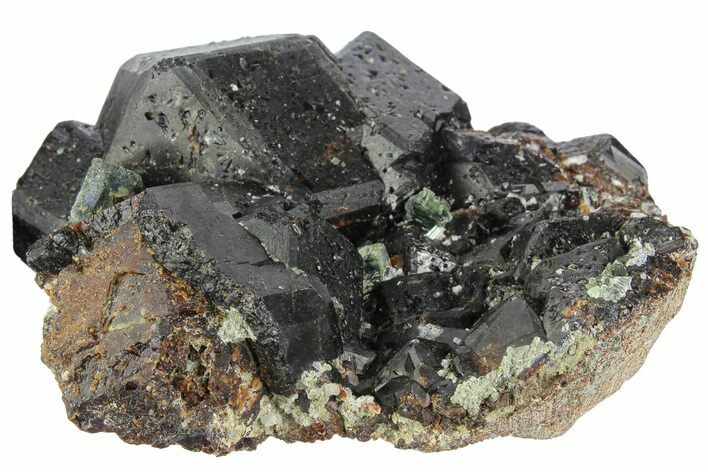 Andradite Garnets with Hedenbergite and Fluorapatite - China #182842